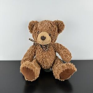 Russ Berrie Ryder Teddy Bear 10” Brown Plush Stuffed Animal Plaid Bow